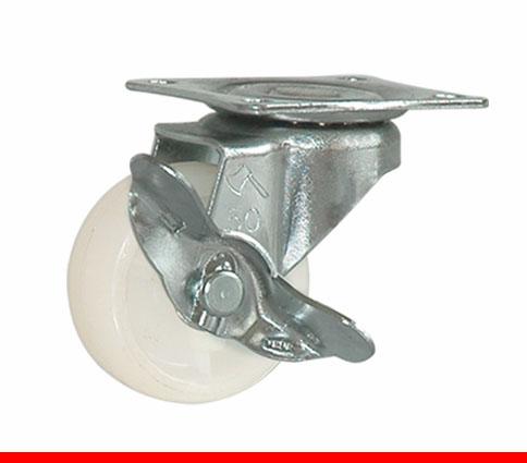 Càng bánh xe đế trắng có khóa